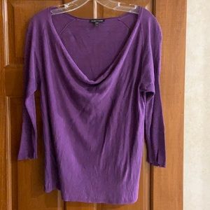 Eileen Fisher Purple Silk & Linen Sweater, Sz S